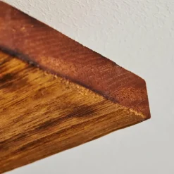 Plafonnier Pompu LED Bois foncé, Noir, 2 lumières