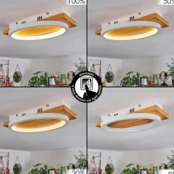 Plafonnier Pompu LED Écru, 1 lumière