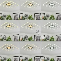 Plafonnier Popoy LED Blanc, 1 lumière, Télécommandes