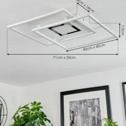 Plafonnier Popoy LED Blanc, 1 lumière, Télécommandes