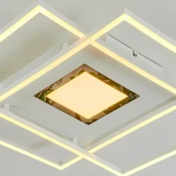 Plafonnier Popoy LED Blanc, 1 lumière, Télécommandes