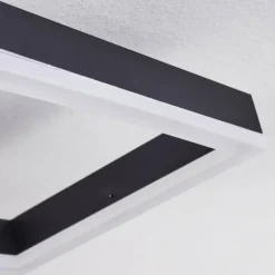 Plafonnier Pourao LED Noir, Blanc, 1 lumière, Télécommandes