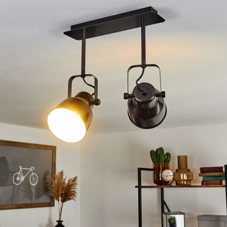 Plafonnier Presa Noir, 2 lumières