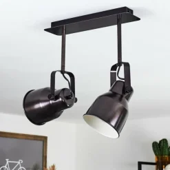 Plafonnier Presa Noir, 2 lumières