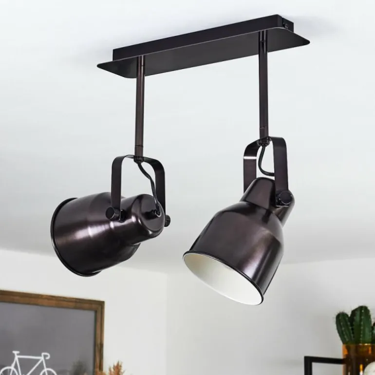 Plafonnier Presa Noir, 2 lumières