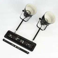 Plafonnier Presa Noir, 2 lumières