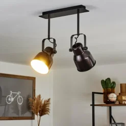 Plafonnier Presa Noir, 2 lumières