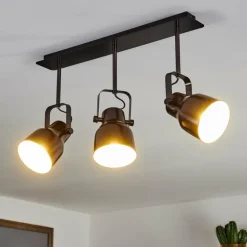 Plafonnier Presa Noir, 3 lumières