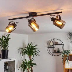 Plafonnier Quieri Noir, 3 lumières