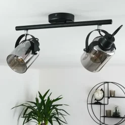 Plafonnier Quieri Noir, 2 lumières