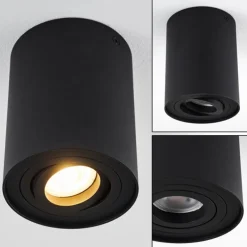 Plafonnier Quimper Noir, 1 lumière