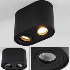 Plafonnier Quimper Noir, 2 lumières