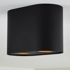 Plafonnier Quimper Noir, 2 lumières