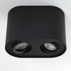 Plafonnier Quimper Noir, 2 lumières