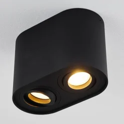 Plafonnier Quimper Noir, 2 lumières