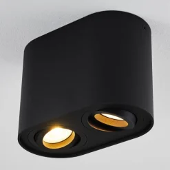 Plafonnier Quimper Noir, 2 lumières