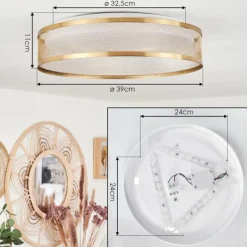 Plafonnier Quintinha LED Blanc, 1 lumière