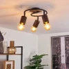 Plafonnier Raccuia Bois foncé, Noir, 3 lumières