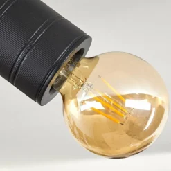 Plafonnier Raccuia Bois foncé, Noir, 3 lumières