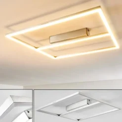 Plafonnier Rauma LED Nickel mat, 1 lumière