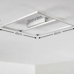 Plafonnier Rauma LED Nickel mat, 1 lumière