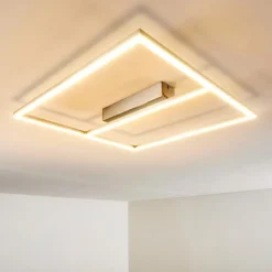 Plafonnier Rauma LED Nickel mat, 1 lumière