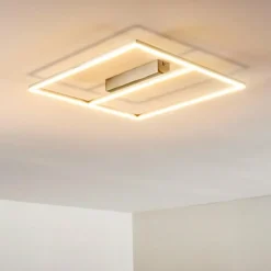 Plafonnier Rauma LED Nickel mat, 1 lumière