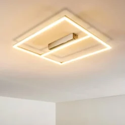 Plafonnier Rauma LED Nickel mat, 1 lumière