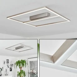 Plafonnier Rauma LED Nickel mat, 1 lumière