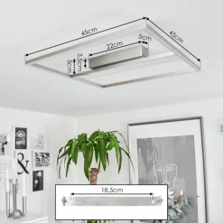 Plafonnier Rauma LED Nickel mat, 1 lumière