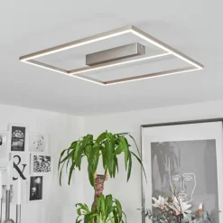 Plafonnier Rauma LED Nickel mat, 1 lumière