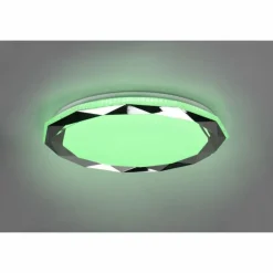 Plafonnier Reality Ando LED Chrome, 1 lumière, Télécommandes