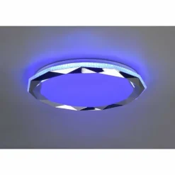 Plafonnier Reality Ando LED Chrome, 1 lumière, Télécommandes