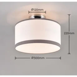 Plafonnier Reality DAVOS Chrome, 2 lumières