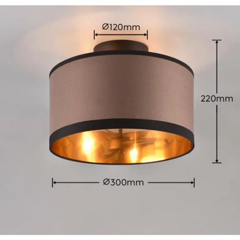 Plafonnier Reality DAVOS Noir, 2 lumières