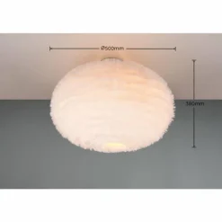 Plafonnier Reality FURRY Beige, 2 lumières