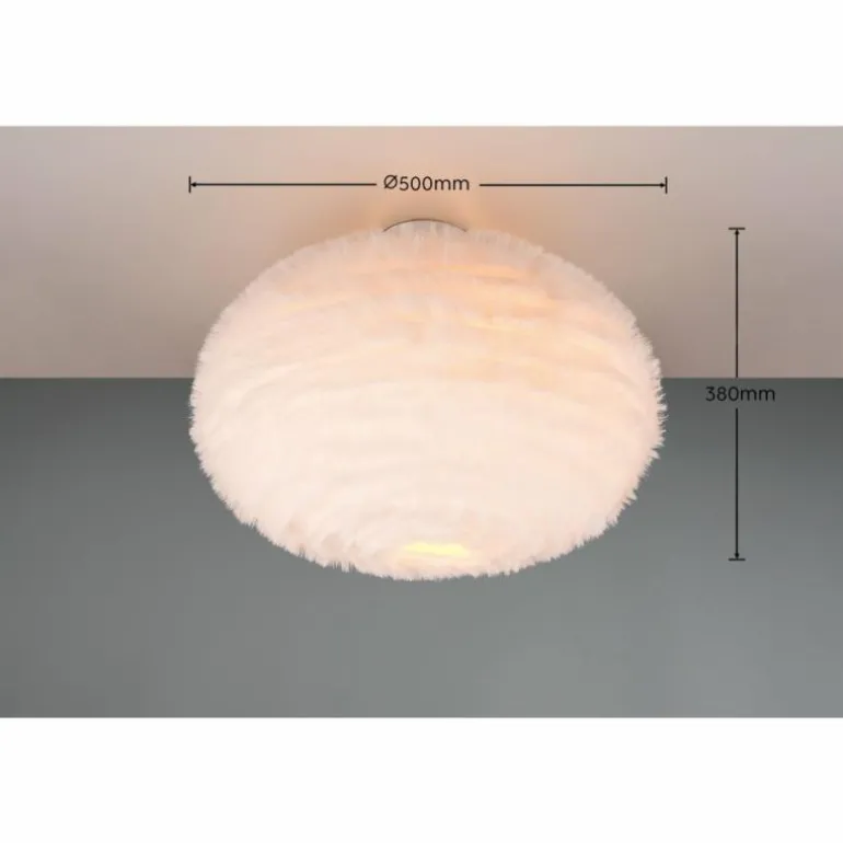 Plafonnier Reality FURRY Beige, 2 lumières