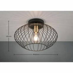 Plafonnier Reality Grid Noir, 1 lumière