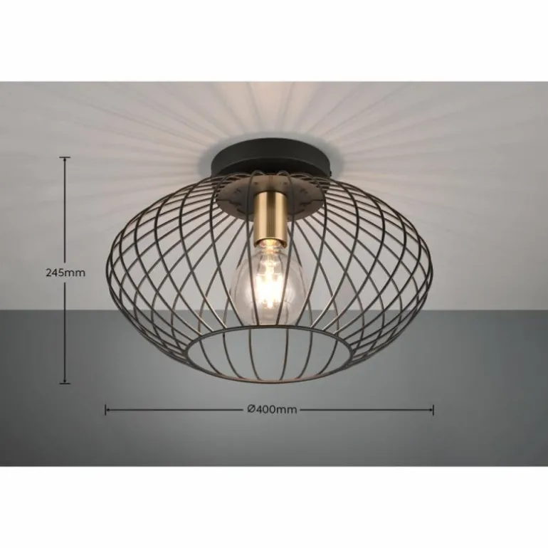 Plafonnier Reality Grid Noir, 1 lumière