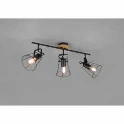 Plafonnier Reality Jaipur Noir, 3 lumières