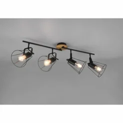 Plafonnier Reality Jaipur Noir, 4 lumières