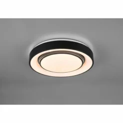 Plafonnier Reality Mona LED Noir, 1 lumière, Changeur de couleurs