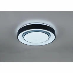 Plafonnier Reality Mona LED Noir, 1 lumière, Changeur de couleurs