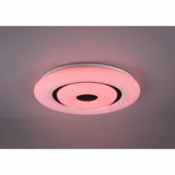 Plafonnier Reality Rana LED Noir, Blanc, 1 lumière, Télécommandes, Changeur de couleurs