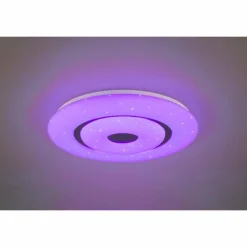 Plafonnier Reality Rana LED Noir, Blanc, 1 lumière, Télécommandes, Changeur de couleurs