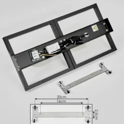 Plafonnier Reboleiro LED Noir, 3 lumières