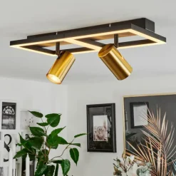 Plafonnier Reboleiro LED Noir, 3 lumières