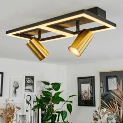 Plafonnier Reboleiro LED Noir, 3 lumières