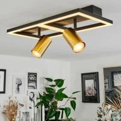 Plafonnier Reboleiro LED Noir, 3 lumières