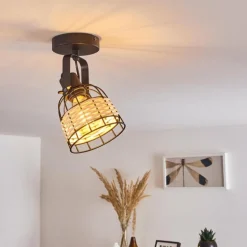 Plafonnier Recinto Noir, 1 lumière